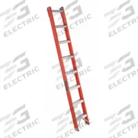LOUISVILLE LADDER Straight Ladder: 8 ft Ladder Size, Fiberglass, 300 lb Load Capacity, 14 lb Wt (MPN FH1008). Key specifications — Color: Orange; Brand: LOUISVILLE LADDER; Shoe Type: Slip-Resistant.