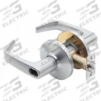 STANLEY SECURITY SOLUTIONS Door Lockset: Passage Lever Locksets, Chrome, ADA Compliant, LFIC (MPN 9K37IN15DSTK626). Key specifications — Ligature Resistance: Not Ligature-Resistant; Brand: STANLEY SECURITY SOLUTIONS; Lockset Function ANSI Code: F11; Visual Indicator Message: No Message; Lockset Style: Contour Angle Return; ADA Compliant: Yes; Finish: Satin Chromium-Plated : Zinc Alloy.