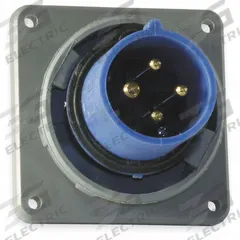 HUBBELL Pin and Sleeve Inlet: Blue, 250V AC, Three Phase, 20 A, 3 Pole, 4 Wire, IEC Grounding (MPN HBL420B9W). Key specifications — Brand: HUBBELL.
