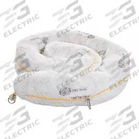 PIG Sorbent Boom: 8 in Dia, 10 ft Lg, 12 gal, Ring, White, 4 PK (MPN BOM304). Key specifications — Color: White; Filler Material: Polypropylene; Outside Skin Material: Polypropylene; Brand: PIG.