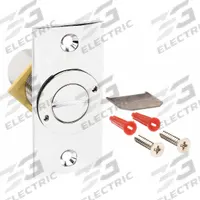 KABA ILCO Door Strike Plate: Universal, 2 15/16 in Lg, 1 3/8 in Wd, Chrome (MPN DPS-26). Key specifications — Product Type: Dust-Proof Strike Plate; Brand: KABA ILCO.