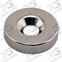 APPROVED VENDOR Rare Earth Magnet: Neodymium, 3/4 in Outside Dia, 0.125 in Thick, Ring Magnet, 45 (MPN NR007519NCTS). Key specifications — Color: Silver; Max Pull Force: 9.88 lbf.