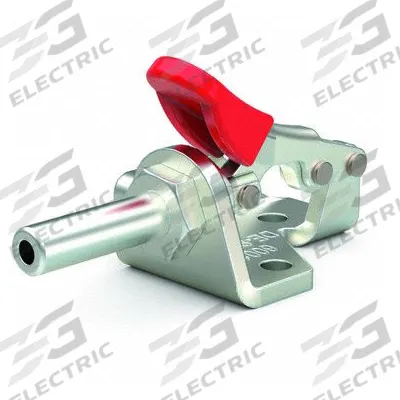 DE-STA-CO Straight Line Clamp: Flange Base Mounting, Std Horizontal Handle, 1.1 in Arm Lg - Standard Straight-Line Toggle Clamps