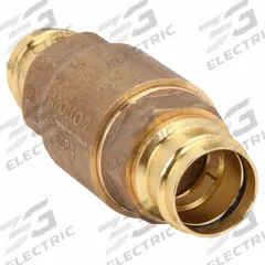 APOLLO Ball Cone Check Valve: Ball, Inline Valve Body, Bronze, 2 in Pipe Size, Press x Press, Std (MPN 61LF10801PR). Key specifications — Ball Material: RPTFE; Brand: APOLLO.