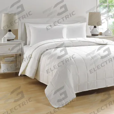 MARTEX Blanket: Queen, 94 in Overall Lg, 92 in Overall Wd, T130, Polyester, White - Duvet Inserts