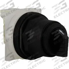 SCHNEIDER Selector Switch: 30 mm Panel Mounting Size, 3 Positions, Short Lever, SPDT, Non-Metallic (MPN 9001SKS43BH1). Key specifications — AC Contact Rating: 3 A @ 240 V; Action: Maintained/Maintained/Maintained; Cam: C; DC Contact Rating: 0.27 A @ 250 V; Hazardous Location Specification: Not Rated; Operator Head Material: Polycarbonate; Operator Head Type: Short-Handled Knob; Operator Illumination: Non-Illuminated.