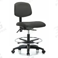 Cleanroom Chair: Vinyl, Armless, Ht Range 22 in to 29 in, 18 1/2 in Seat Wd, 17 in Seat Dp, Gray (MPN GRVMBCH-RG-CF-RC-8605). Key specifications — Foot Support: Yes; Back Tilt Backward: 12°; Base Material: Nylon; Brand: APPROVED VENDOR; Product Type: Cleanroom Chair; ESD-Safe: Not ESD Safe; Seat Tilt Forward: 8°.