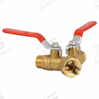 APPROVED VENDOR Manual Three-Way Ball Valve: 1 in, Brass, FNPT x MNPT x MNPT, Std Port Ball Port (MPN G-MTAD-7510). Key specifications — Brand: APPROVED VENDOR; Handle: Lever.