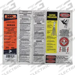 LOUISVILLE Label Kit: For 36Y375/36Y376/36Y377/36Y379/36Y380/36Y381/36Y382 (MPN PK-AS1000). Key specifications — For Use With Grainger Item Number: 36Y377; For Use With Mfr. Model Number: AS1003; Fits Brand: Louisville Ladder; Product Type: Label Kit; Brand: LOUISVILLE.