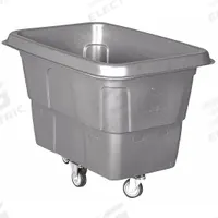 GRAINGER Cube Truck: 8 cu ft, 200 lb, 38 1/2 in L x 27 in W x 29 in H, (2) Rigid/(2) Swivel, Gray (MPN 36FK87). Key specifications — Manufacturer Part Number: 36FK87; Brand: GRAINGER; Caster/Wheel Configuration: (2) Rigid; Color: Gray.