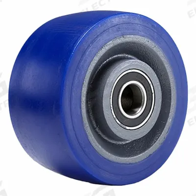 HAMILTON Caster Wheel: 6 in Wheel Dia., 3 in Wheel Wd, Polyurethane, 2,450 lb Load Rating - Easy-Roll Polyurethane Tread on Steel Core Wheels