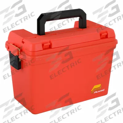 PLANO MOLDING Tool Box: 15 in W 8 in D 10 in H, Plastic, Orange, Padlock - Plastic Tool Boxes
