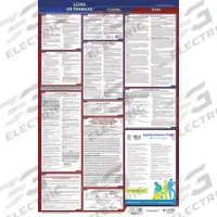 JJ KELLER Labor Law Poster: TX, Spanish, Plastic, 24 in x 40 in, Federal and State Labor Law (MPN 400-TXWC-1). Key specifications — State/Province: TX; Language: Spanish.