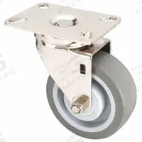 APPROVED VENDOR Plate Caster: Swivel, No Brake, Rubber, 5 in Wheel Dia., 1 1/2 in Wheel Wd, Swivel (MPN 02XS05151S002). Key specifications — attr1100274: APPROVED VENDOR; attr1100312: Gray; attr1176041: Swivel.