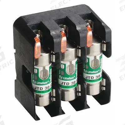 LITTELFUSE Fuse Block: Open Block Design, 3 Pole, 600 V AC, Box Lug - Fuse Blocks for UL Class J Fuses