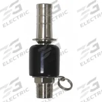 SANI-LAV Swivel Hose Adapter: Stainless Steel, Stainless, 4 1/2 in Overall Lg, Barb (MPN N27S). Key specifications — Inlet Connection Type: Barb; Brand: SANI-LAV; Color/Finish: Stainless; Includes: Trigger Lock Ring; Material: Stainless Steel; Product Type: Hose Adapter.