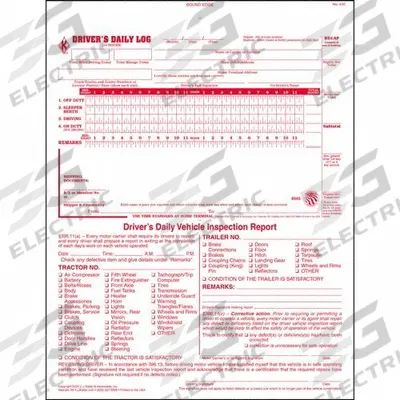 JJ KELLER Detail Drivers Daily Logbook: Driver's Daily 2-in-1 Log Book, Carbonless - Combination Logbooks