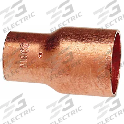 NIBCO Sweat Fitting Coupling: 3/4 in CTS x 1/2 in CTS, Cup x FTG, Wrot Copper (MPN 9001351) - Wrot Copper Tube Fittings