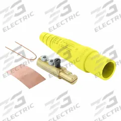 Single Pole Inline: Male, Yellow, 600V AC/600V DC, 190 A, Double Set Screw Termination, 16 Series (MPN 16D44-UY). Key specifications — Gender: Male; Series: 16; Brand: LEVITON.