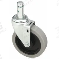 APPROVED VENDOR Stem Caster: Swivel, No Brake, 5 in Wheel Dia., 1 1/4 in Wheel Wd, Rubber, Plastic (MPN 32J812). Key specifications — attr1111099: APPROVED VENDOR; attr1111095: Gray; attr1176855: Swivel.