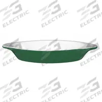ITI Rarebit: 8 oz Capacity, 1 1/4 in Overall Dp, 4 1/8 in Overall Wd, 8 1/2 in Overall Lg, Oven Safe (MPN WRO-8-EW-G). Key specifications — Material: Vitrified Stoneware; Brand: ITI; Color: European White/Green.
