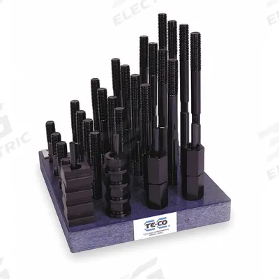 TE-CO Machine Clamping Kit: For 13/16 in T-Slot, 3/4"-10 Stud - T-Slot Nut & Stud Kits