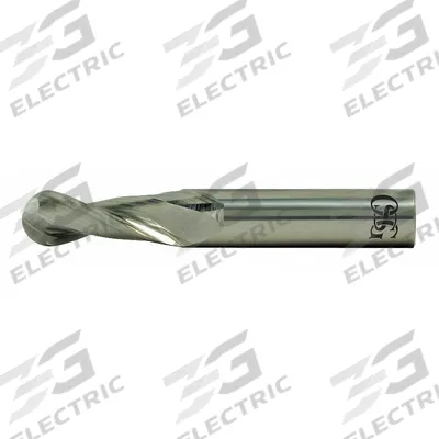 OSG Ball End Mill: Carbide, 3 Flute, 3/16" Mill Dia, 9/16" LOC, 2" OAL (MPN 20100200) - Carbide Ball End Mills for Aluminum