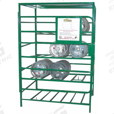SAFTCART Cylinder Storage Rack: Horizontal, 33 in x 36 in x 70 in - Horizontal Gas Cylinder Racks