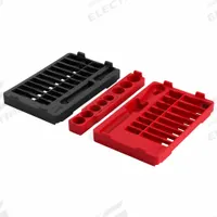 MILWAUKEE PACKOUT Socket Tray: 15 in W x 19 in D x 4 in H, Plastic, Black/Red (MPN 48-22-9487T). Key specifications — attr1120253: MILWAUKEE; attr1120340: Plastic; attr1120341: Black.