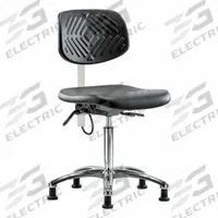ESD Task Chair: Polyurethane, Armless, Ht Range 20 1/4 in to 28 in, 16 in Seat Wd, 17 in Seat Dp (MPN BR-ESD-PMBCH-CR-T1-A0-NF-EG). Key specifications — Foot Support: No; Back Tilt Backward: 13.5°; Back Tilt Forward: 10.5°; Base Material: Aluminum; Brand: APPROVED VENDOR; Product Type: Cleanroom Task Chair; Cleanroom Class: ISO 5; ESD-Safe: ESD-Safe.