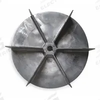Replacement Blower Wheel: Radial, 9 in Dia, CW/CCW, Aluminum Wheel, 1 Inlets, 1/2 in Bore, Center (MPN 2ZB44). Key specifications — Manufacturer Part Number: 2ZB44; Brand: DAYTON; Compatible with Manufacturer Model Number: 100-09-4338; Compatible with Grainger Part Number: 2C820; Compatible with Brand: Dayton; Product Type: Replacement Blower Wheel; Rotation: CW/CCW; Includes: Set Screws.