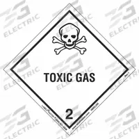 LABELMASTER DOT Container Label: Toxic Gas, 4 in x 4 in, 4 in Label Ht, 4 in Label Wd, PVC-Free Film (MPN HMSL250). Key specifications — Brand: LABELMASTER; Message: Toxic Gas.