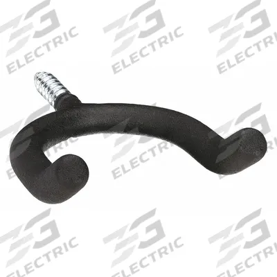APPROVED VENDOR Hook: Screw-In, 50 lb Wt Capacity, 2 Points per Hook, Black, 4 in Projection - Screw-In Tool & Garage Hooks