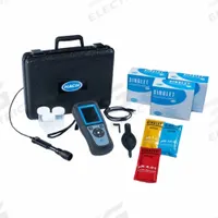HACH pH Meter: pH, 0 pH pH Range - Min, 14 pH pH Range - Max, 0.001/0.01/0.1 pH (MPN LEV015.53.41002). Key specifications — pH Accuracy: 0.001/0.01/0.1 pH; Temp Compensation: Automatic; Measurement Components Included: LEV015.53.4100A HQ4100 Portable pH/ORP/EC/TDS/DO/ISE Multi-Meter, 1 Channel; Reagents and Solutions Included: 2770120 Per Pack 20 Singlet Single-Use pH Buffer, pH 7.00; Test Parameters: pH; Other Accessories Included: LEZ015.99A003A HQ Hand Strap and Kickstand; Manufacturer Part Number: LEV015.53.41002.