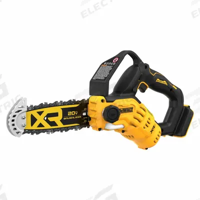 DEWALT Battery-Powered Chainsaw: 8 in Bar Lg, Rear Handle, Auto Chain Oiler, 20 V - Battery-Powered Chainsaws