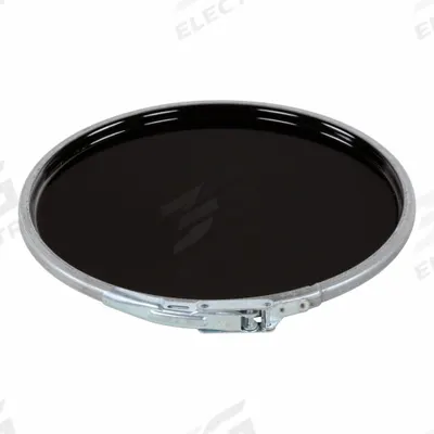 APPROVED VENDOR Pail Lid: Gasketed/Lever Lock, 12 3/4 in Overall Dia, Black, Steel - Lever Lock Lids