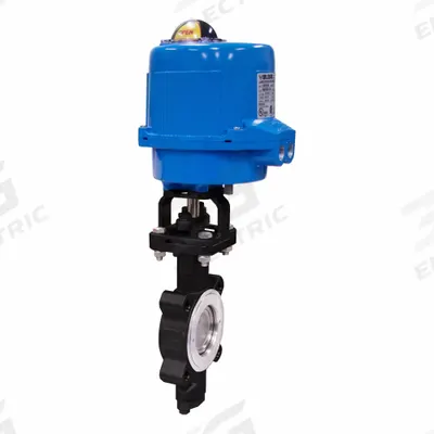 BONOMI Electrically Actuated Butterfly Valve: Carbon Steel, 100 to 240V AC, 4 in Pipe Size - Carbon Steel High-Performance Electric Butterfly Valves