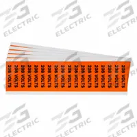 BRADY Conduit & Voltage Signs & Labels: 2 1/4 in Label Wd, 1/2 in Label Ht, 208 Volts, C Label, 5 PK (MPN 152480). Key specifications — Legend: 208 Volts; Brand: BRADY; Label Style: C.