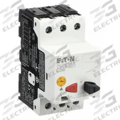 EATON Manual Motor Protector: Non-Reversing, 3 Poles, 0.16 A, Thermal Protection, Push Button (MPN XTPBP16BC1). Key specifications — Maximum Voltage Rating: 600V AC; Brand: EATON; Thermal Units Required: None (Starter Includes Integrated Thermal Units); Frame Size (Width): 45mm (B Frame).