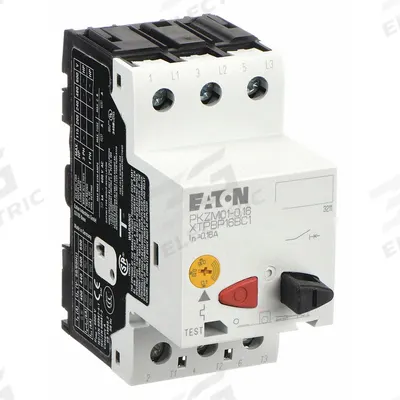 EATON Manual Motor Protector: Non-Reversing, 3 Poles, 0.16 A, Thermal Protection - Non-Reversing Starters with Thermal Overloads