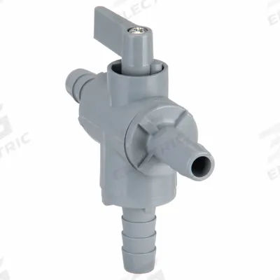 APPROVED VENDOR Manual Three-Way Ball Valve: 3/8 in, PVC, L Flow, Barb x Barb x Barb - NSF 51 Compliant L-Port PVC Ball Valves