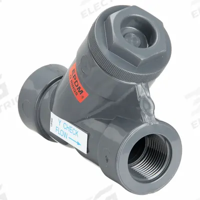 HAYWARD Y Check Valve: Piston, Y-Style Valve Body, 4 in Pipe Size, FNPT x FNPT - PVC Y Piston Check Valves