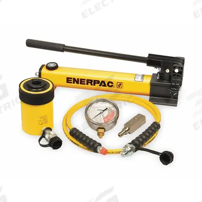 ENERPAC Hollow Hydraulic Ram and Pump Set: 20 ton Cylinder Nominal Capacity - Hollow Ram & Pump Sets