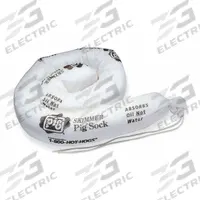 PIG Sorbent Sock: 3 in dia x 3 in wd x 4 ft lg, 1 gal, White, Polypropylene, Polypropylene, 10 PK (MPN 104PS). Key specifications — Brand: PIG; Color: White; Connector Type: No Connector; Filler Material: Polypropylene; Outside Skin Material: Polypropylene.