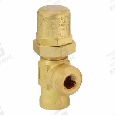 Parker Pressure Control Valve: 4 gpm, 1,000 psi Max Set, Brass - Hard-Seat Pressure Control Valves
