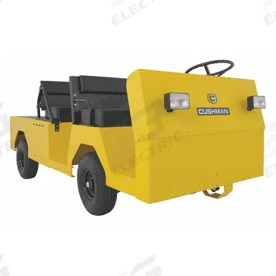 CUSHMAN Warehouse Vehicle: 53 1/2 in x 41 1/2 in, Auto, Front and Rear Wheel Hydraulic Drum - Powered Cargo Carriers