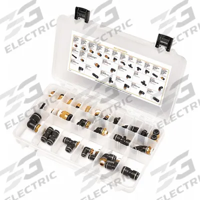 SUR&R Air Brake Connector Kit: Brass (MPN AB25) - Air Brake Repair Kits