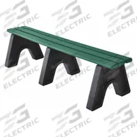 ULTRASITE Outdoor Bench: Sport, 72 in Overall Lg, 18 in Overall Ht, Green, Black, Plank Surface (MPN PB 6GRESPOE). Key specifications — Manufacturer Part Number: PB 6GRESPOE; Brand: ULTRASITE; Frame Color: Black; Product Type: Outdoor Bench; Seat Color: Green; Series: Sport.