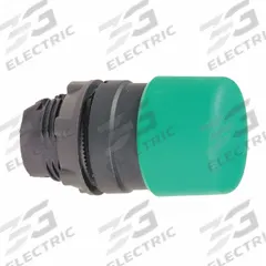 SCHNEIDER Mushroom Head Push Button: Green, 22 mm Mounting Size, Non-Metallic, Momentary (MPN ZB5AC34). Key specifications — Brand: SCHNEIDER; Action: Momentary; Series: XB5; Push Button Material Type: Non-Metallic.