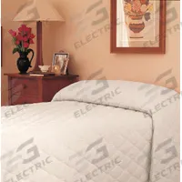 MARTEX Bedspread: Twin Fits Mattress Size, 102 in Overall Lg, 71 in Overall Wd, Bone, Quilted, Solid (MPN Mainspread). Key specifications — Color: Bone; Fabric Material: Cotton/Polyester Blend; Fabric Pattern: Solid; Fiberfill Material: Polyester; Stitching Pattern: Quilted; Brand: MARTEX.